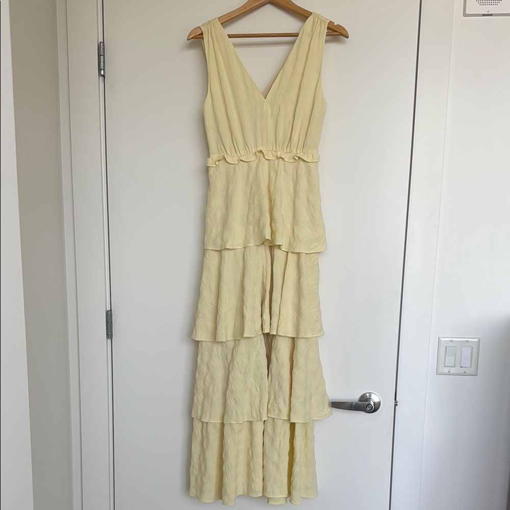 Tiered V-Neck Maxi Dress